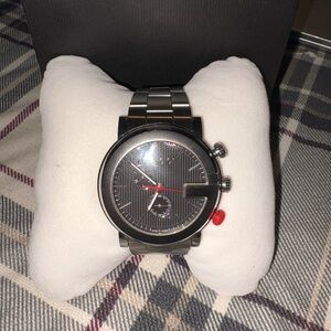 Gucci Black and Silver Chronograph Watch